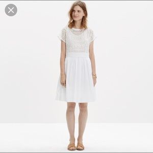 Madewell White Lace Midi Dress